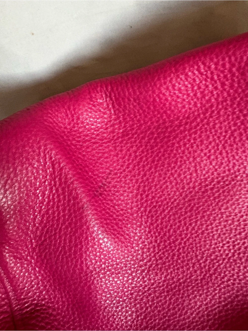 Michael Kors Hot Pink Pebbled Leather Crossbody with Tassel